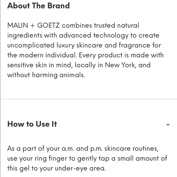 Malin + Goetx Revitalizing Eye Gel - Picture 3 of 5